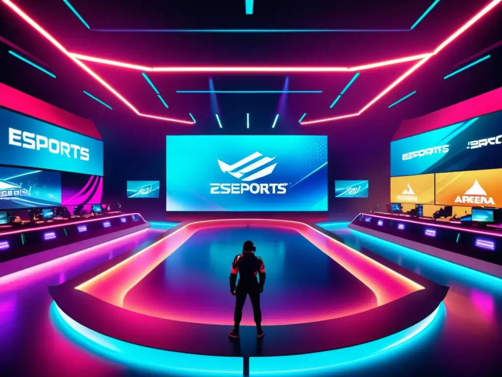 Una arena virtual de eSports con tecnología de vanguardia y competición dinámica