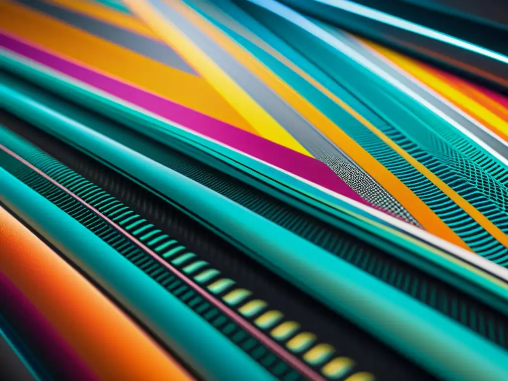 Avanzada impresión digital de patrón textil futurista