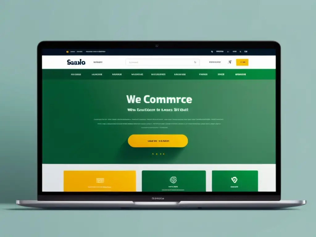 Captura de pantalla de un sitio web de comercio electrónico moderno y elegante, con diseño limpio y productos llamativos