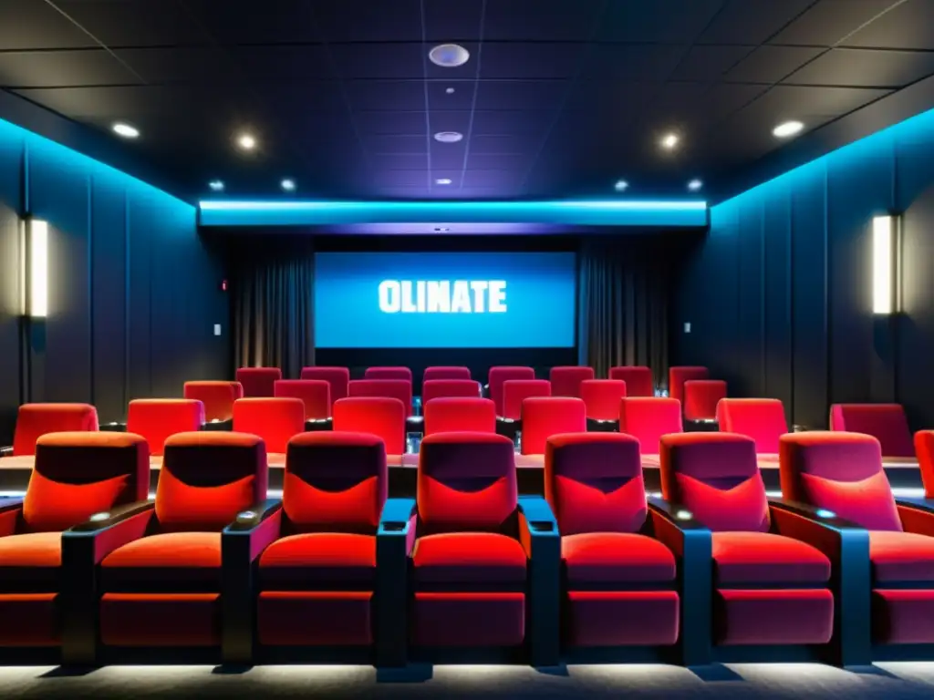 Un cine moderno con asientos reclinables y un ambiente vibrante