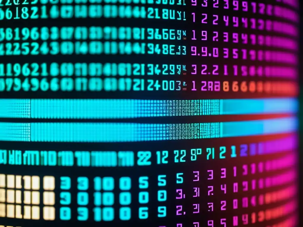 Un código complejo en la pantalla de un ordenador, con colores vibrantes y texto nítido