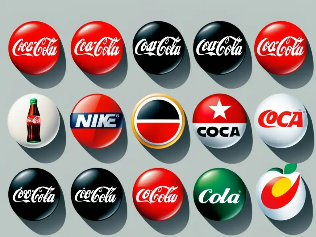 Collage visual de logos de marcas exitosas que muestra su evolución desde diseños simples y vintage hasta sus actuales iteraciones modernas