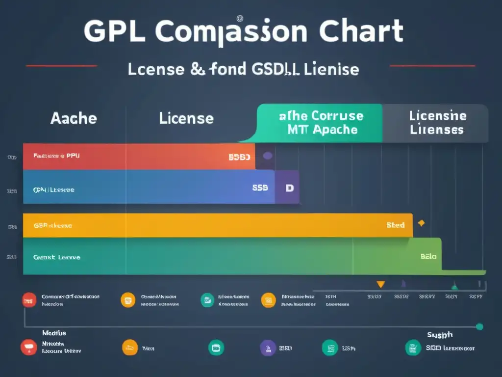 Comparativa detallada de licencias de código abierto como GPL, MIT, Apache y BSD