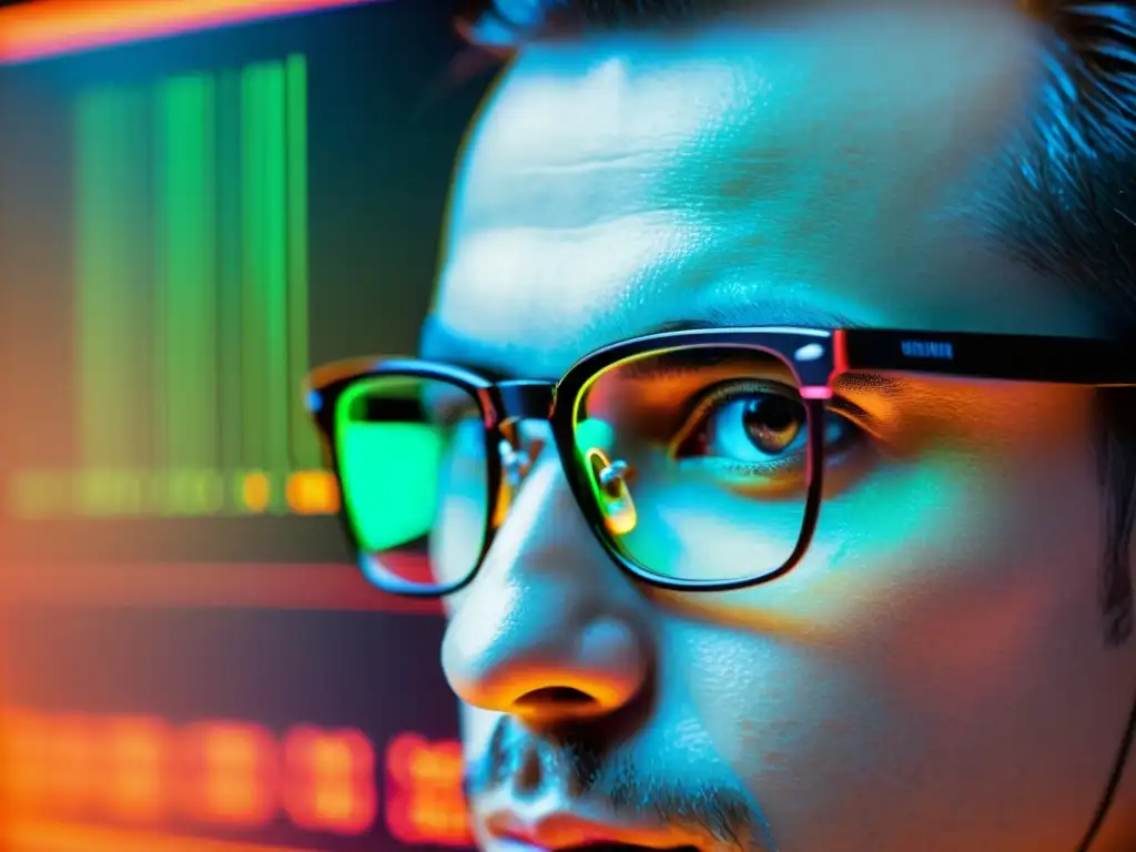 Un desarrollador enfocado en código abierto, reflejado en la pantalla del monitor