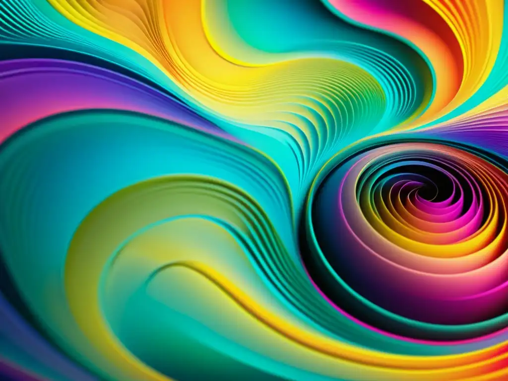 Detalle de obra de arte digital con colores vibrantes y patrones abstractos, perfecto para Aspectos legales de licencias NFT