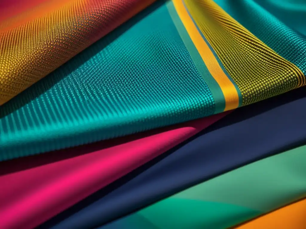 Innovadora tela patentada: detalle vibrante y texturas únicas Detalle de patrón de tela moderno con elementos patentados, fusionando creatividad y precisión técnica en vestuario