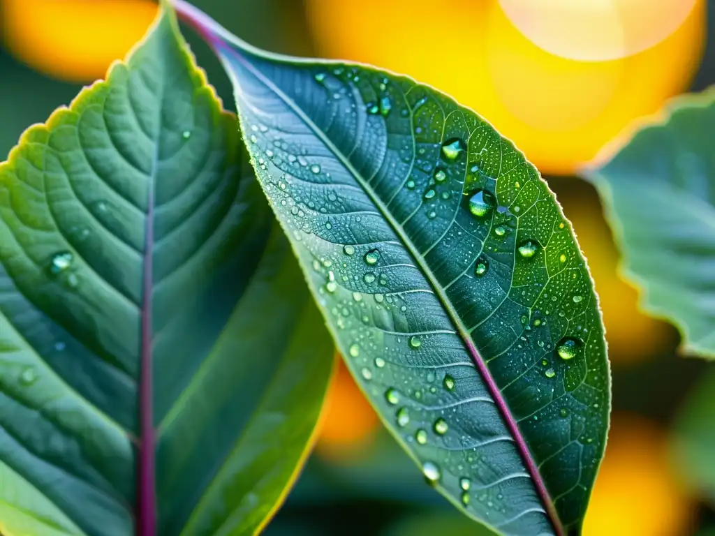 Detalle vibrante de cultivo modificado genéticamente, con colores vivos y patrones intrincados