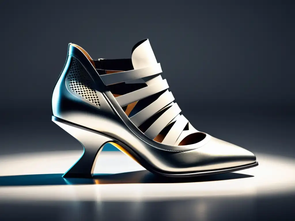 Un diseño de calzado futurista y moderno, con detalles innovadores y minimalista