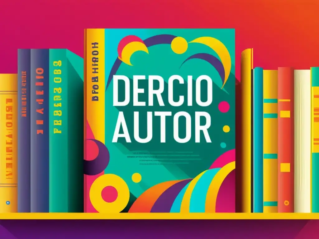 Diseño de portada de libro moderna con tipografía llamativa y colores vibrantes, enfocada en 'Derechos de autor para libros de texto'