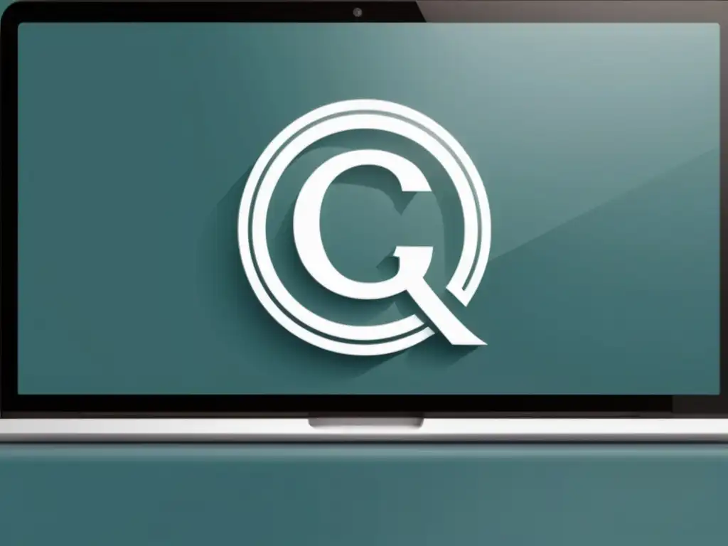 Un diseño web moderno y elegante con el símbolo de copyright, simbolizando la protección legal del diseño web