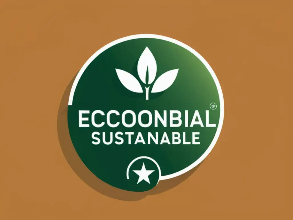 Etiqueta ecofriendly moderna que representa los beneficios del etiquetado ecológico para marcas con su diseño sostenible y atractivo