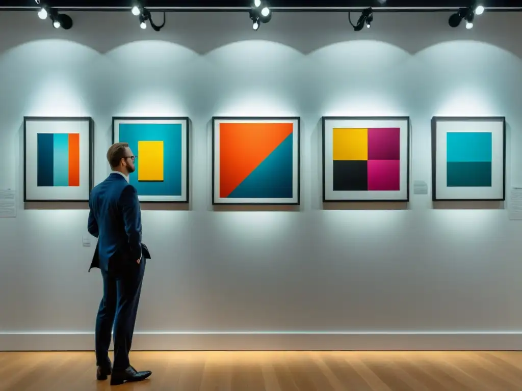 Una galería de arte moderno llena de fotografías de bellas artes