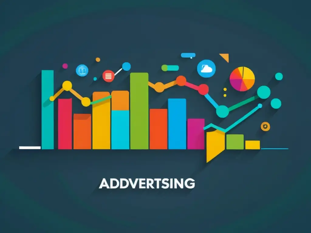 Un gráfico de barras colorido y moderno con iconos de marketing y publicidad, que destaca la importancia de elegir un nombre de dominio