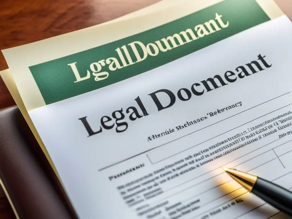 Una imagen detallada de un documento legal con texto intrincado y una marca de agua de un logotipo de una empresa de imágenes de stock