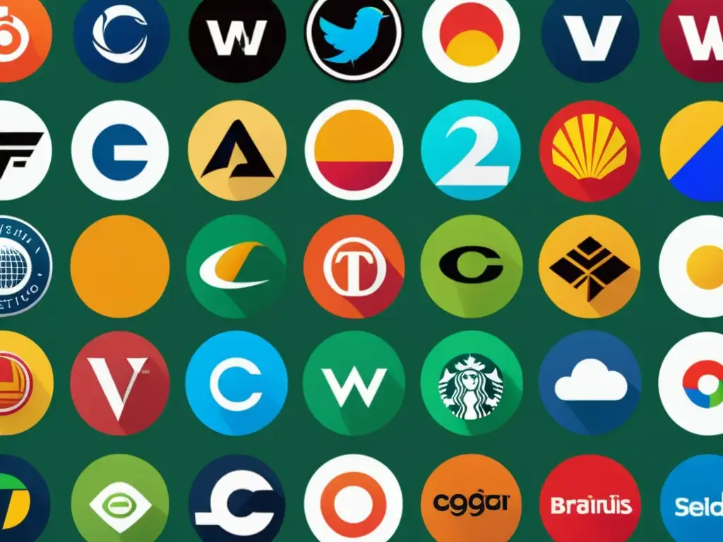 Una imagen detallada de logotipos de marcas diversas en una interfaz digital moderna