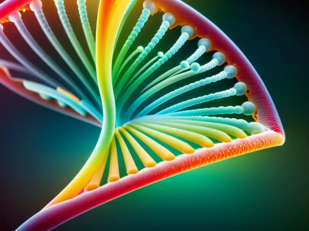 Una imagen detallada del CRISPRCas9 en acción, revelando la manipulación precisa de ADN en una célula