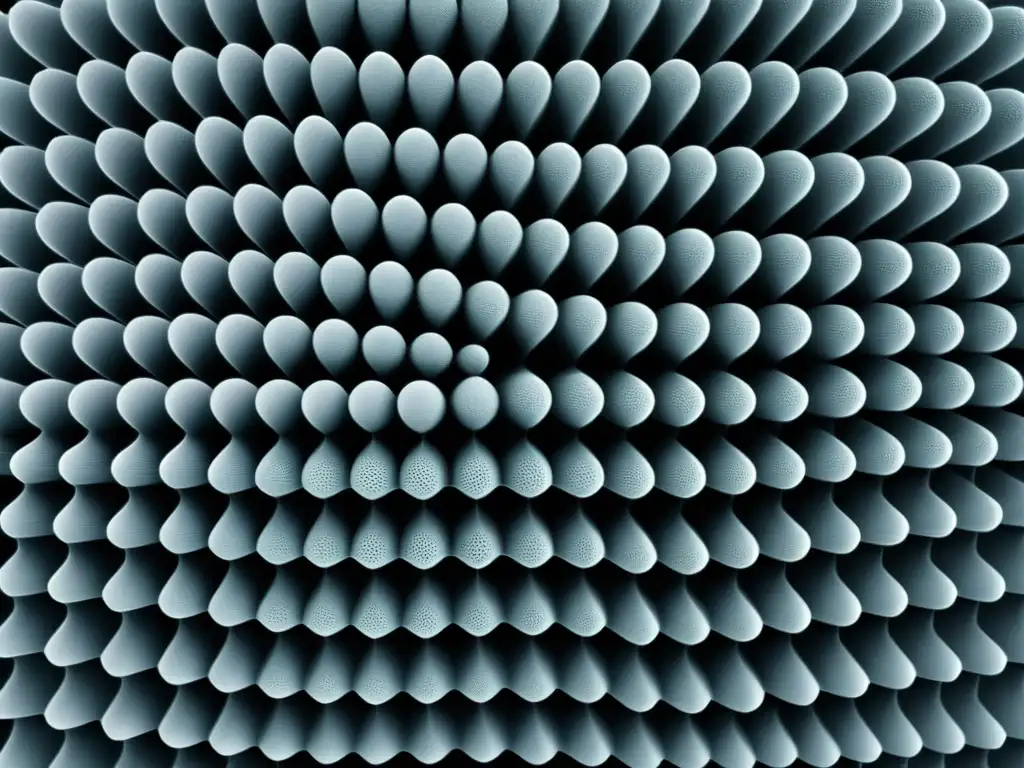 Imagen de microscopio electrónico de barrido mostrando una red de nanotubos de carbono, detallada y compleja