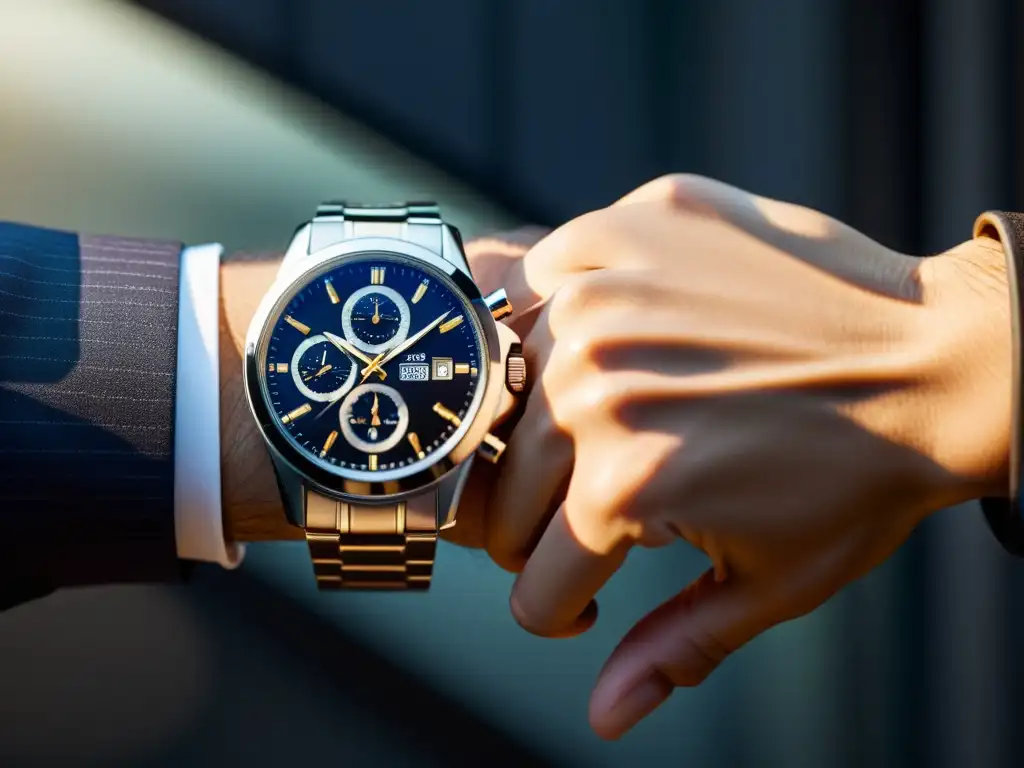 Una imagen de alta resolución muestra dos manos estrechándose, una con un reloj de marca y la otra con uno genérico