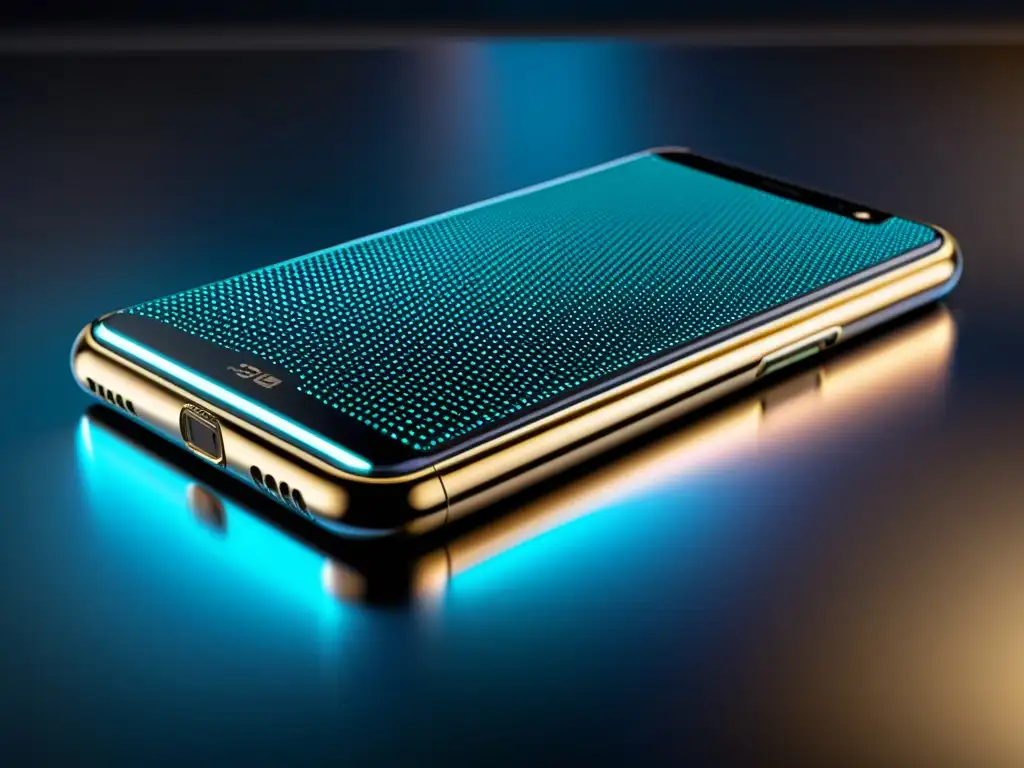 Imagen 8k de un smartphone futurista con diseño industrial innovador