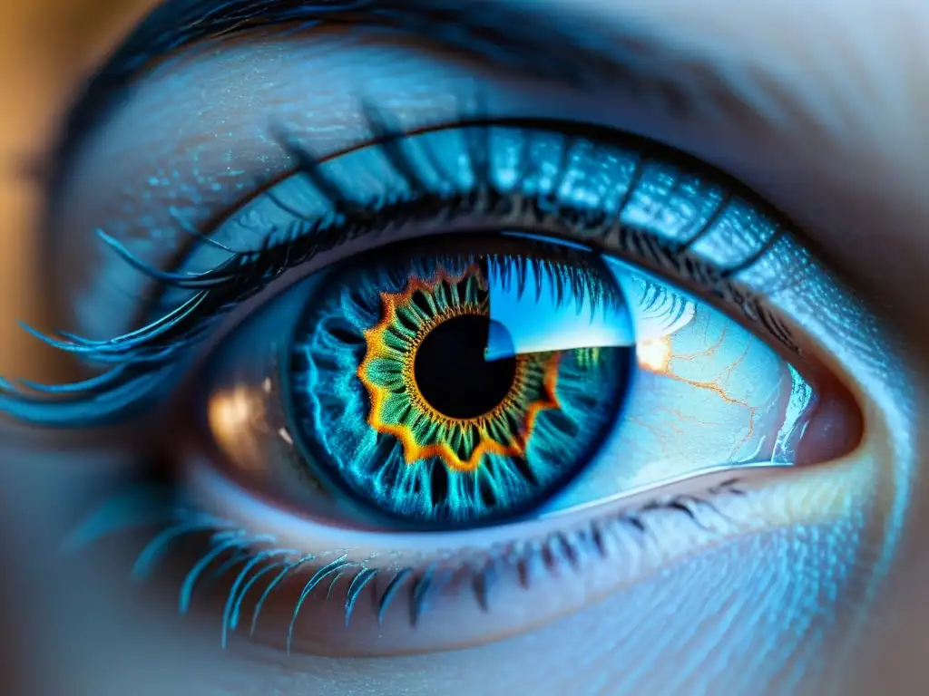 Una impresionante imagen de un ojo humano, resaltando la biometría y la privacidad