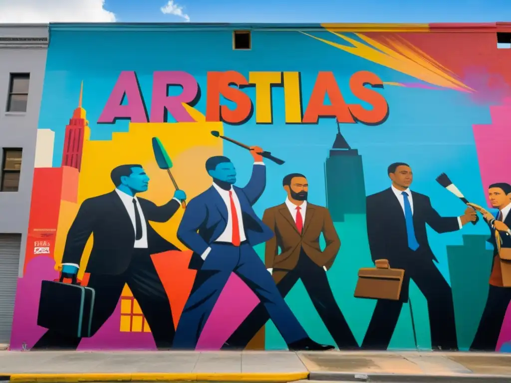 Impresionante mural de batallas legales entre artistas urbanos y corporaciones