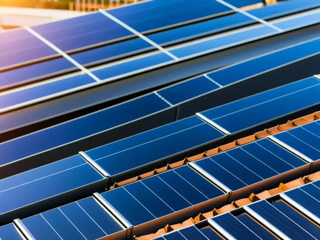 Una instalación de paneles solares de última generación, con un diseño moderno y tecnología innovadora