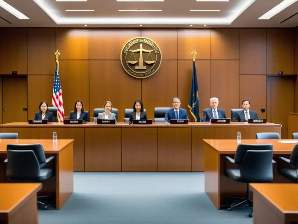 Intensa litigación de patentes en tribunal moderno