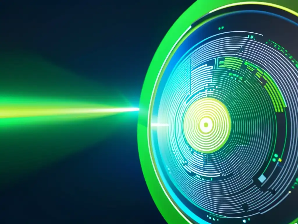 Interfaz de ciberseguridad futurista y sofisticada Interfaz futurista de ciberseguridad con cifrado avanzado y barreras protectoras, protegiendo la propiedad intelectual en el mundo digital