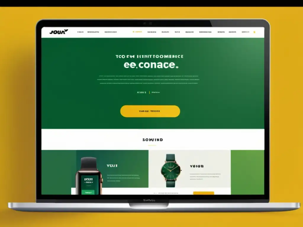 Interfaz moderna de tienda online con marcas de confianza y diseño atractivo