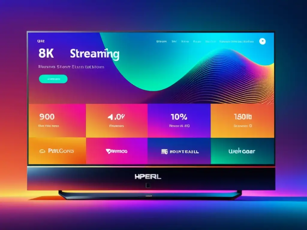 Interfaz de plataforma de streaming con protección de patentes, diseño futurista y algoritmos de recomendación personalizada