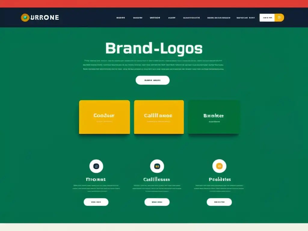 Interfaz web moderna y elegante que destaca la imagen corporativa con logos, colores y tipografía