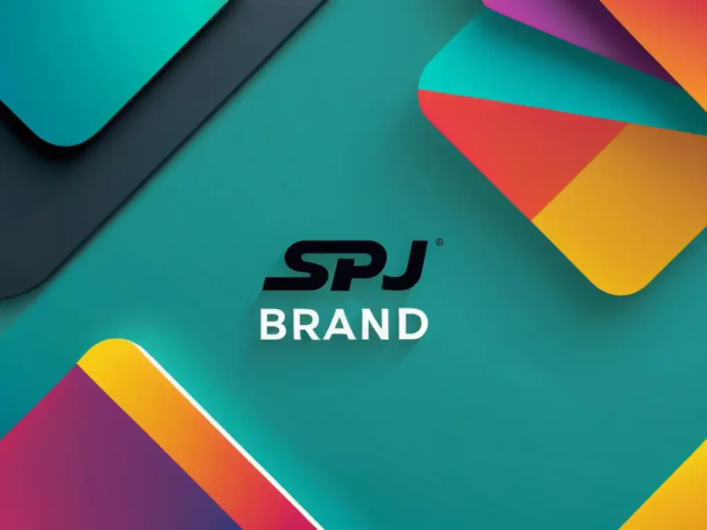 Logo de marca en dispositivos digitales, resaltando la importancia en estrategia de marketing digital con colores vibrantes y estilo moderno