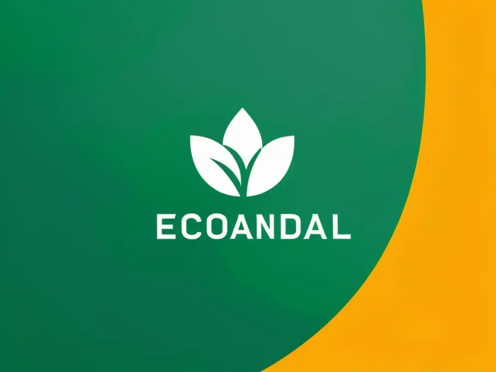 Logo de marca sostenible en un entorno de exuberante vegetación, reflejando su huella verde y compromiso con la ecología