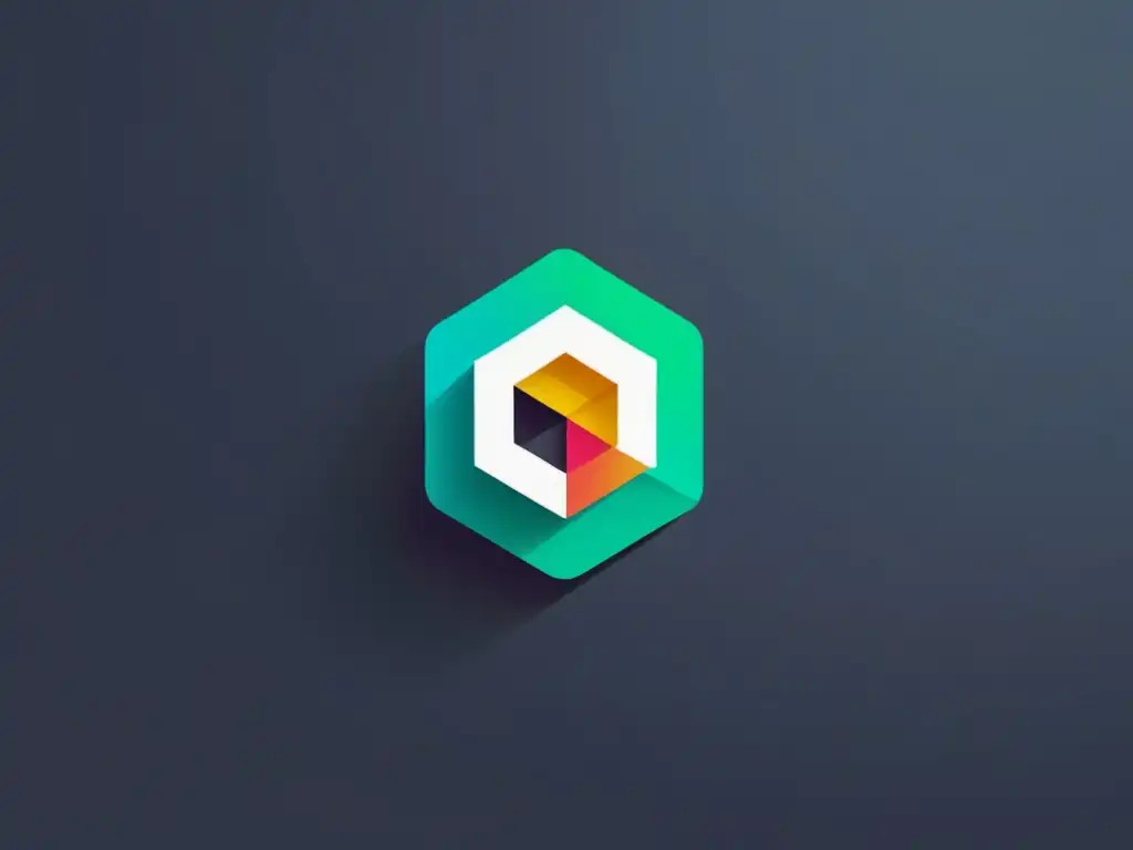 Logo moderno con formas geométricas audaces y colores vibrantes, proyecta confianza e innovación, ideal para estrategias de naming para startups