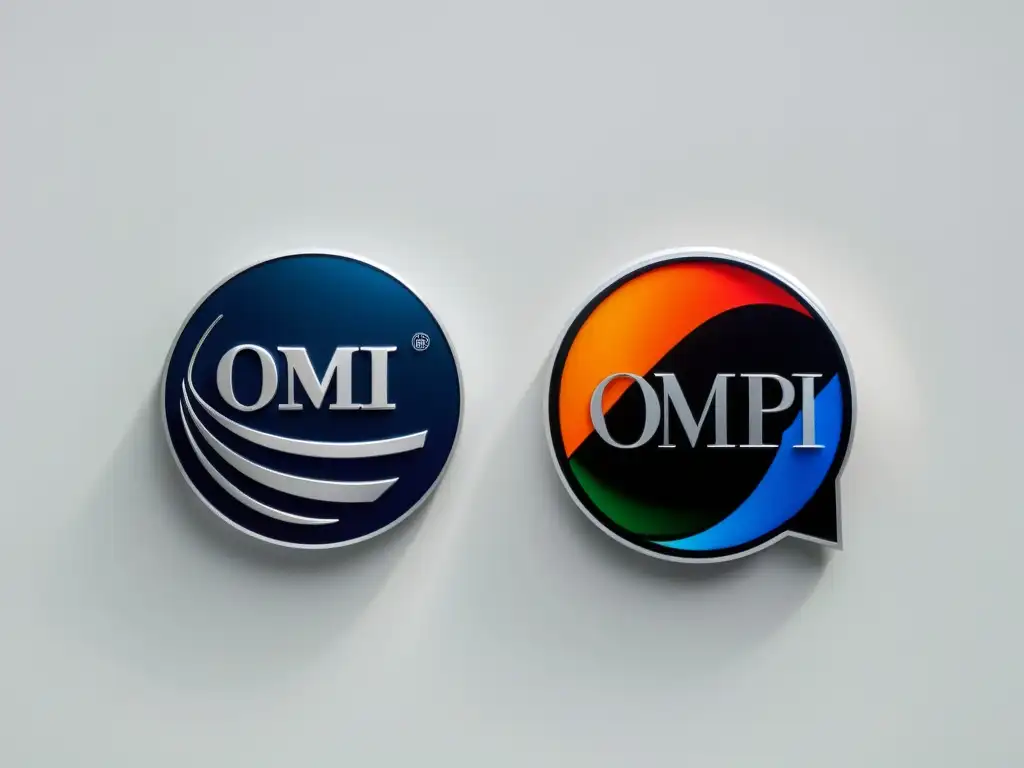 Logos modernos de OMPI y USPTO contrastan en blanco