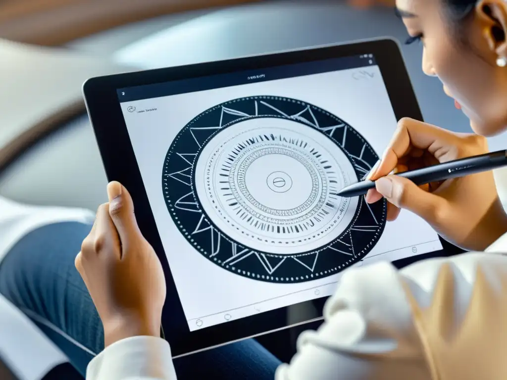 Mano de diseñador dibujando moda circular propiedad intelectual en tableta digital
