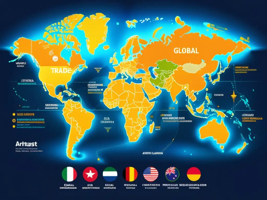 Mapa global de regulaciones antimonopolio e propiedad intelectual Mapa detallado de regulaciones internacionales de políticas antimonopolio y propiedad intelectual, mostrando su impacto en el comercio global