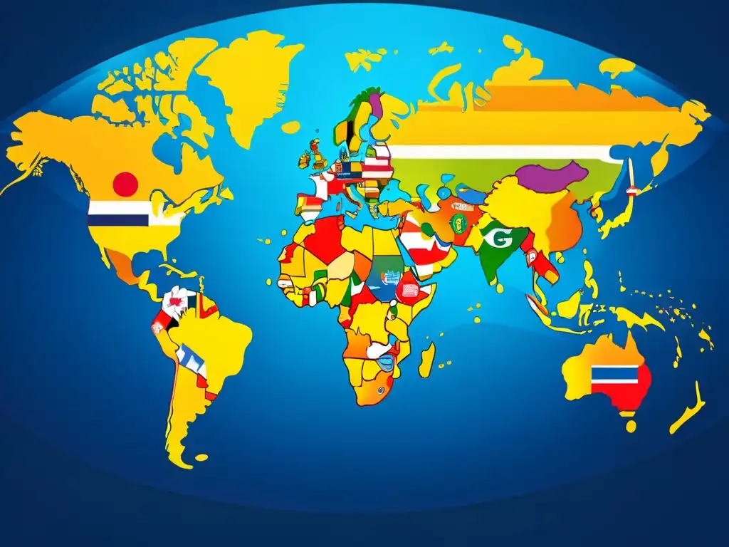 Mapa global de marcas genéricas, desafío de exclusividad internacional, conectividad y competencia