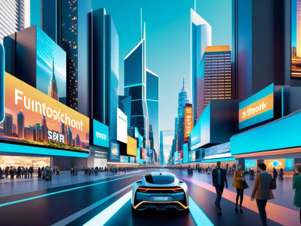 Metrópolis futurista con AR integrado: un vistazo al futuro Una metrópolis futurista en AR, respetando propiedad intelectual en realidad aumentada