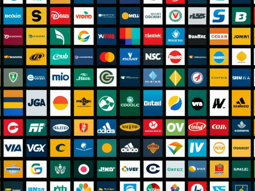 Un mosaico digital de logotipos de marca en plataformas, con patrón de rejilla