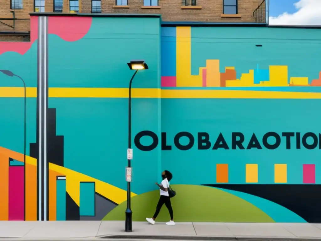 Un mural vibrante de artistas urbanos, uniendo estilos en un impactante trabajo de colaboración artística