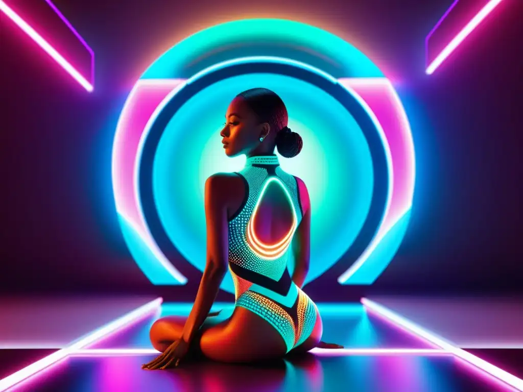 Una obra de arte digital futurista con colores vibrantes y detalles intrincados