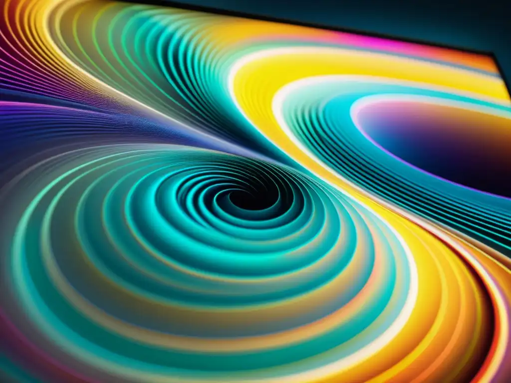 Obra de arte digital de alta resolución con patrones intrincados y colores vibrantes