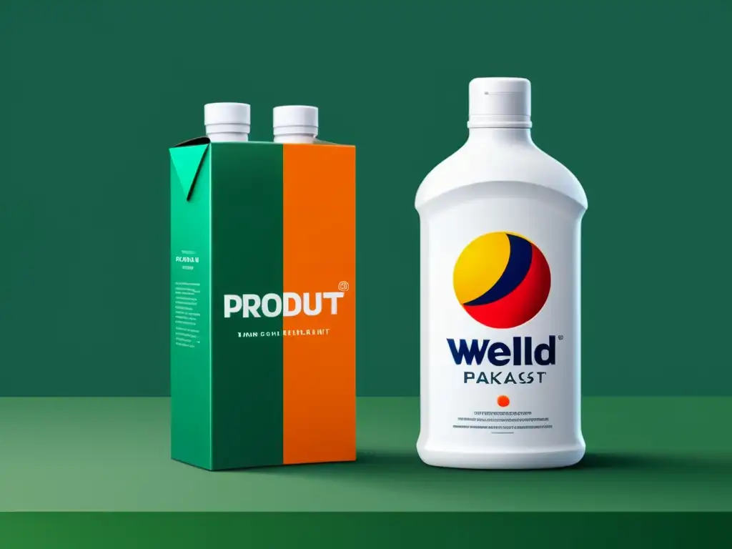 Dos paquetes de productos lado a lado, uno con un logo conocido y el otro con un logo similar pero distinto
