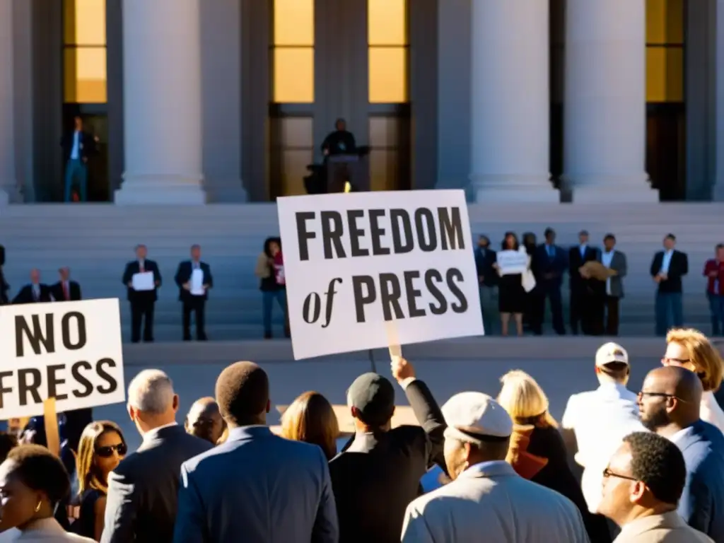 Periodistas luchan por libertad de prensa en el tribunal