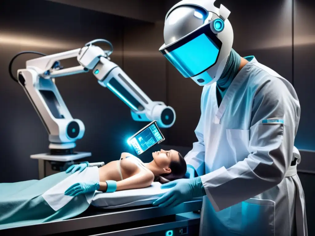 Un sistema robótico de cirugía telesalud avanzada que refleja la innovación y sofisticación en la protección de propiedad intelectual en telecirugía