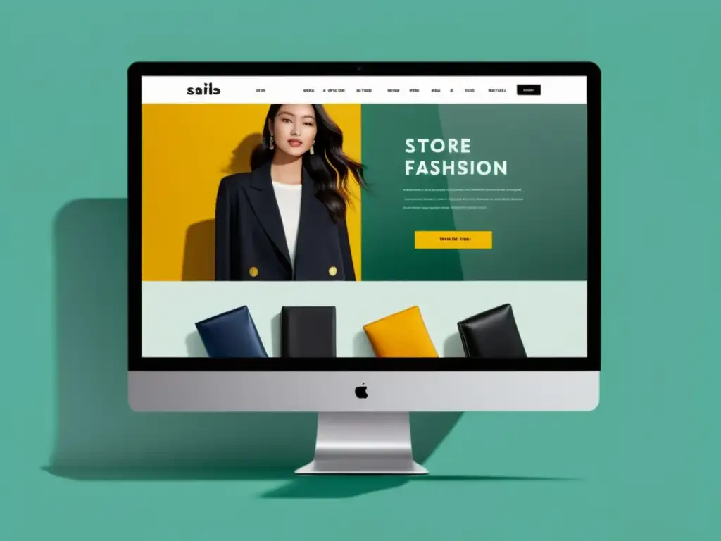 Tienda de moda online con diseño moderno y elegante