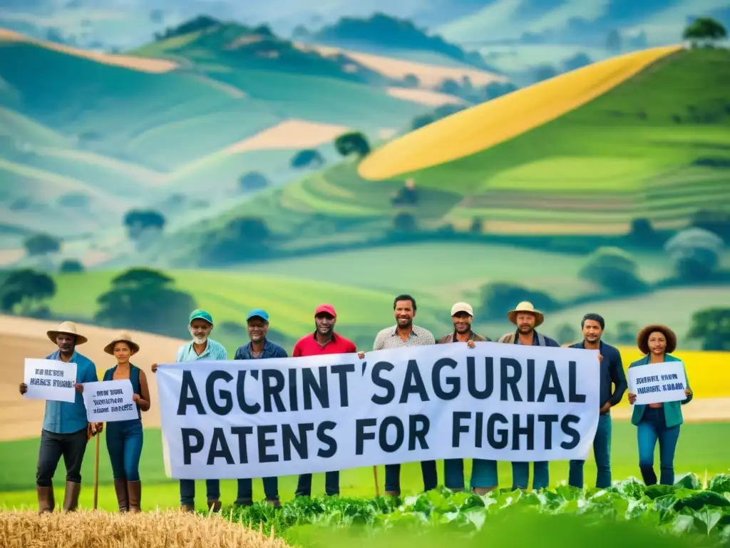 Unidos en protesta contra patentes en agricultura movimientos actuales