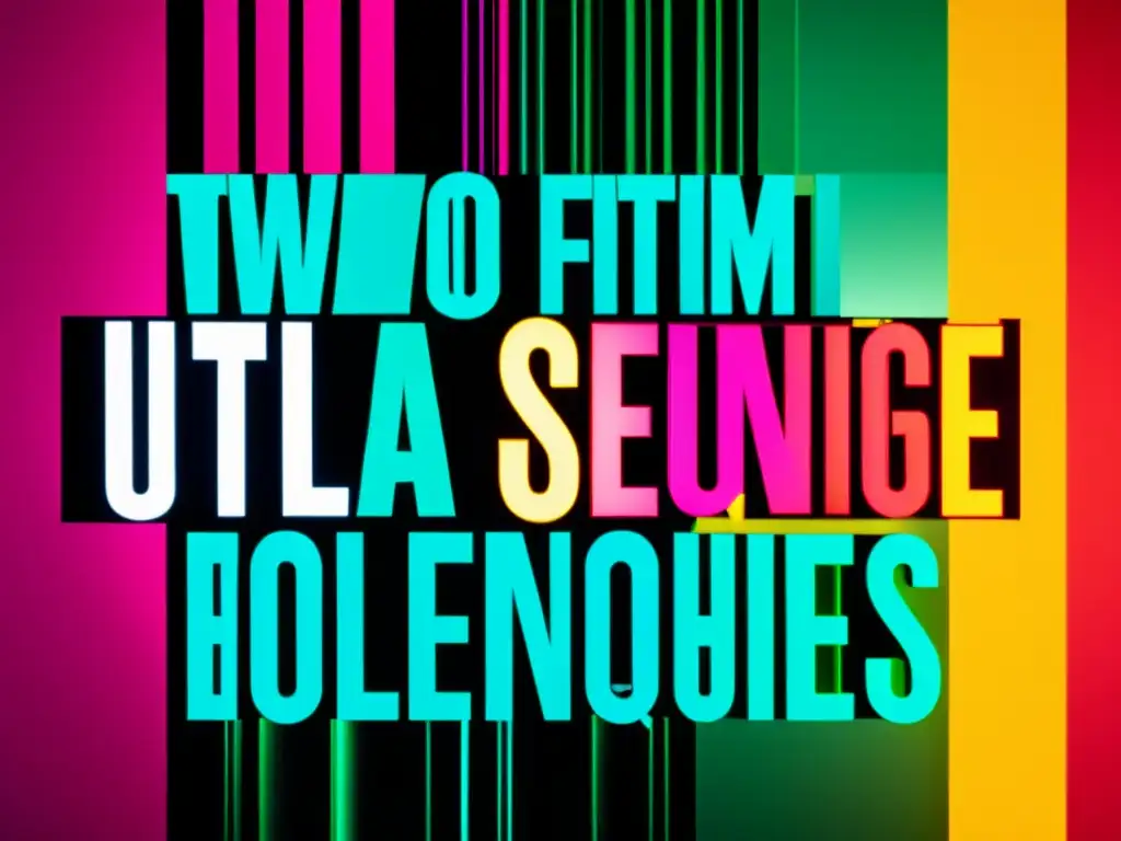 Vibrante disputa de títulos en el cine, con tipografía intrincada y colores contrastantes