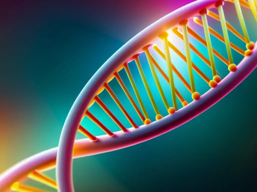 Vibrante helicoide de ADN, simboliza innovación en biotecnología y proceso de patentamiento en biotecnología